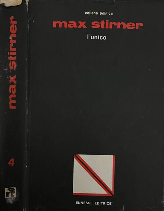 L' unico - Max Stirner - copertina