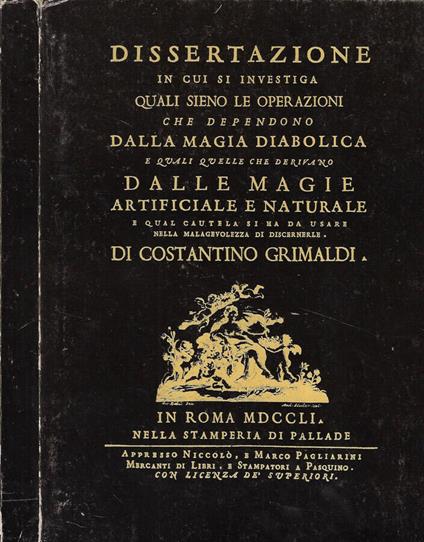 Le tre magie - Costantino Grimaldi - copertina