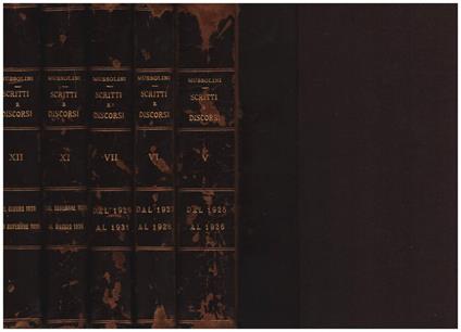 Scritti e discorsi Vol. V-VI-VII-XI-XII - Benito Mussolini - copertina
