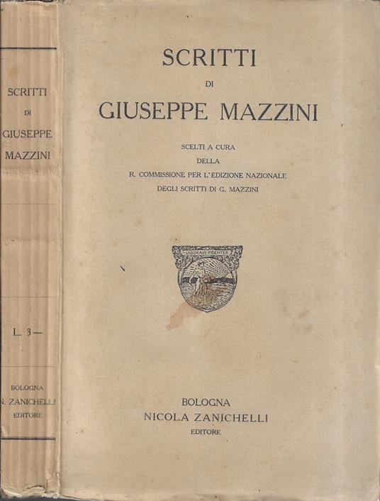 Scritti di Giuseppe Mazzini - Giuseppe Mazzini - copertina