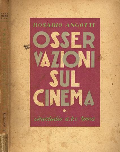 Osservazioni sul cinema - Rosario Angotti - copertina
