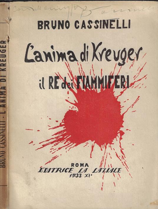 L' anima di Krueger il Re dei Fiammiferi - Bruno Cassinelli - copertina