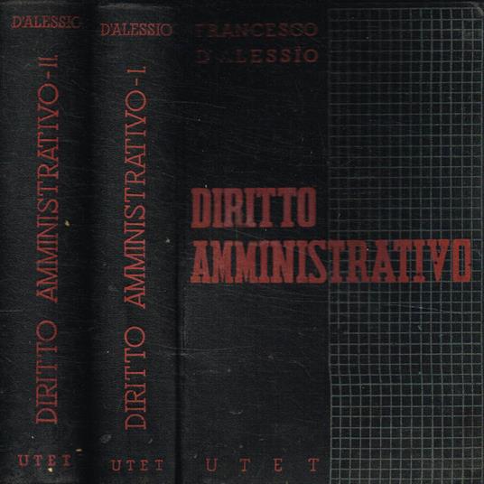 Istituzioni di diritto amministrativo italiano. 2Voll - Francesco D'Alessio - copertina