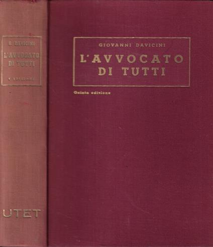 L' avvocato di tutti - Giovanni Davicini - copertina