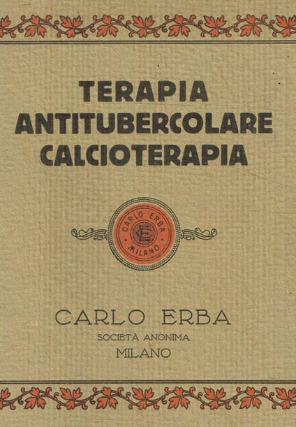 Terapia antitubercolare calcioterapia - Carlo Erba - copertina