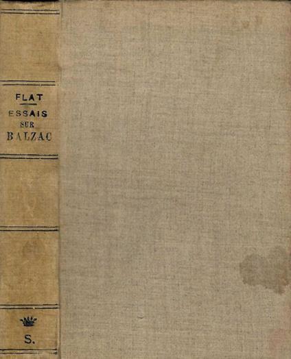 Essais sur Balzac - Paul Flat - copertina