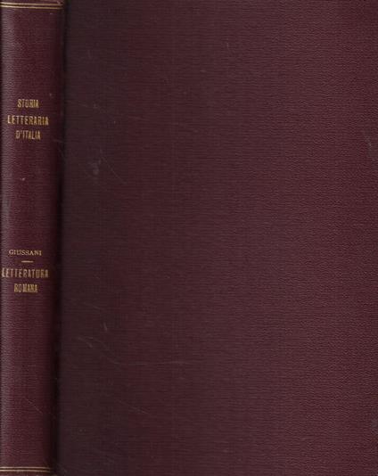 Letteratura romana - Carlo Giussani - copertina