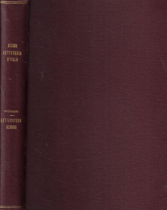 Letteratura romana - Carlo Giussani - copertina