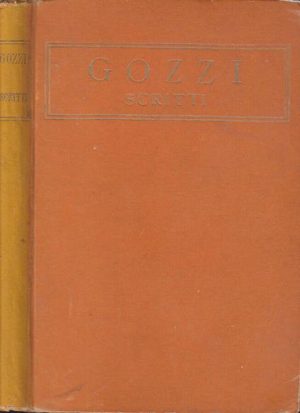 Scritti - Gaspare Gozzi - copertina