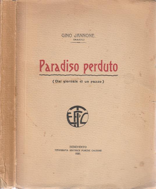 Paradiso perduto - Gino Jannone - copertina