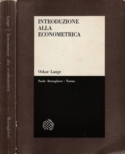 Introduzione alla econometrica - Oskar Lange - copertina