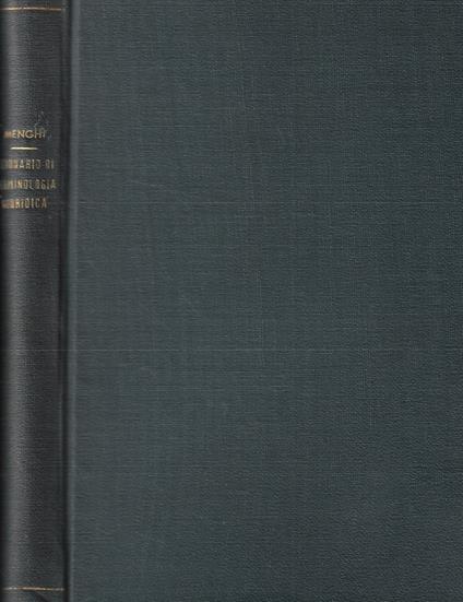 Dizionario di terminologia giuridica - Angelo Menghi - copertina