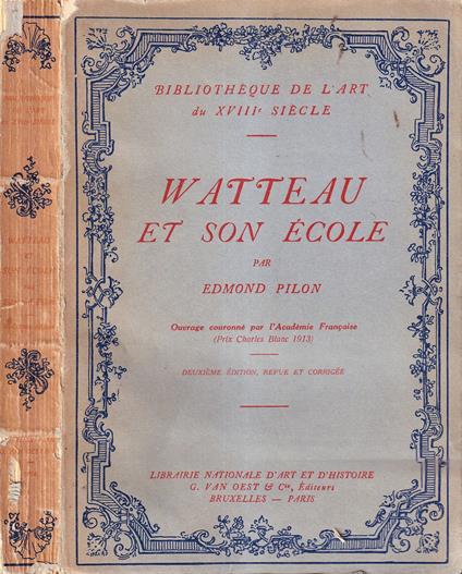 Watteau et son école - Edmond Pilon - copertina