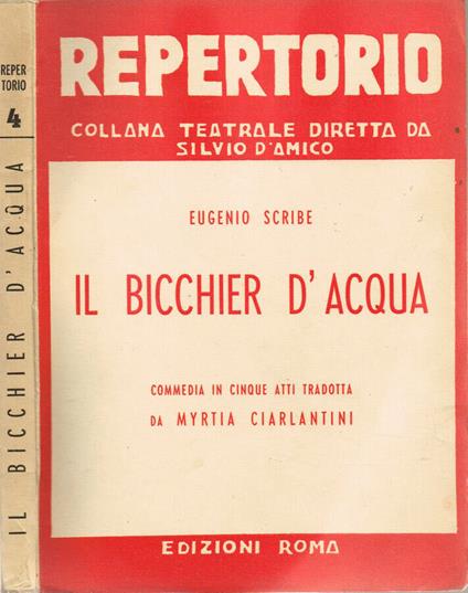 Il bicchier d'acqua - Eugenio Scribe - copertina