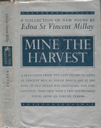 Mine the Harvest - Edna St. Vincent Millay - copertina