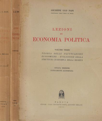 Lezioni di economia politica Vol. II-III - Giuseppe Ugo - copertina