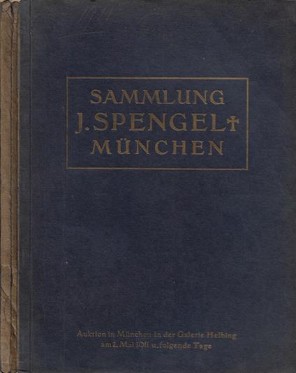 Katalog der Sammlung J. Spengel (Munchen - Warthof) - copertina