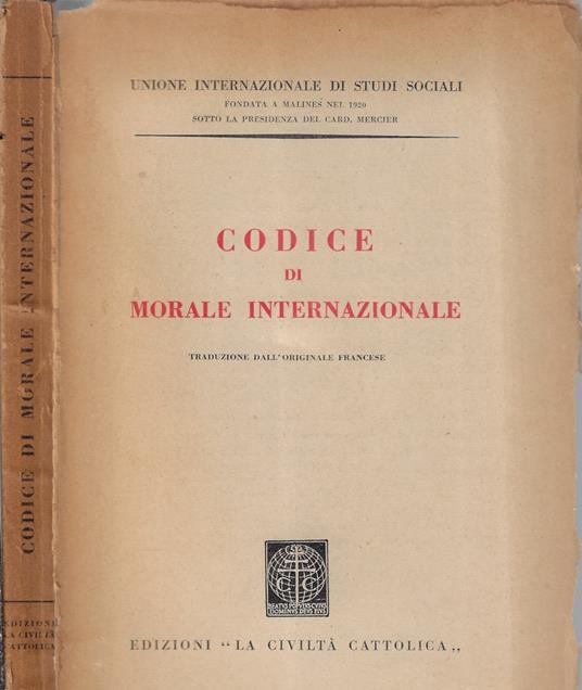 Codice di morale internazionale - copertina