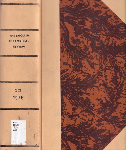 The english historical review, volume XCI, anno 1976 - copertina