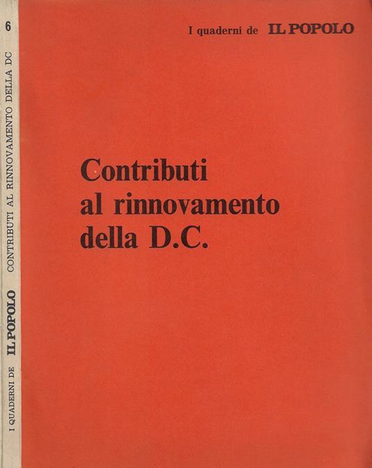 Contributi al rinnovamento della DC - copertina