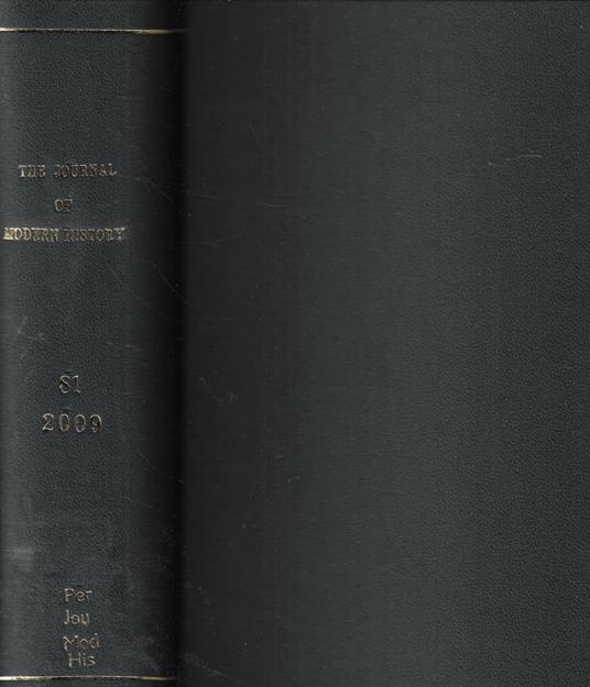 The Journal of Modern History Vol. 81 Anno 2009 - copertina