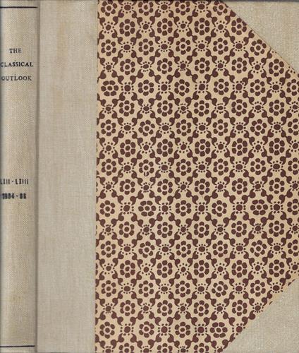 The classical outlook Vol. 62-63 1984-1986 - copertina