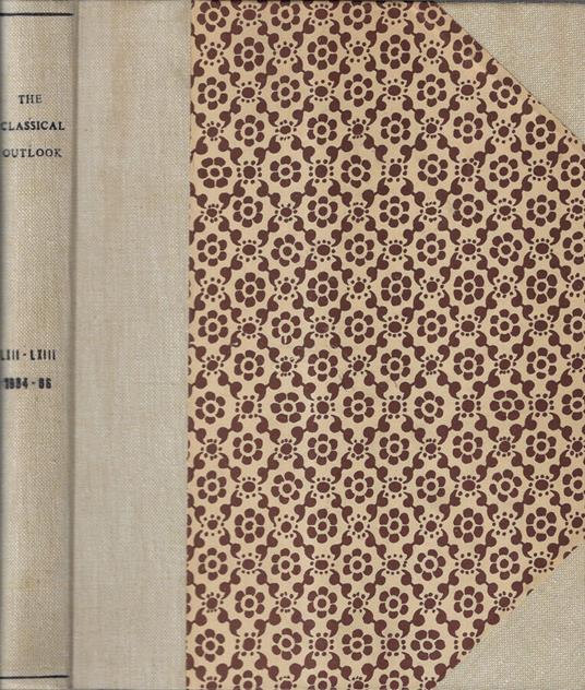 The classical outlook Vol. 62-63 1984-1986 - copertina