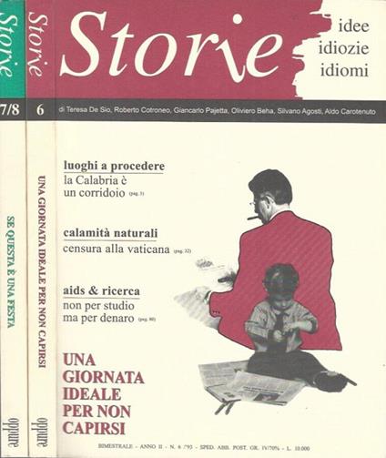 Storie - N. 6/'93 - N. 7-8/'93, Anno II - copertina