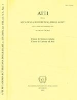 Atti della accademia roveretana degli agiati. CCLV Annao Accademico 2005, ser.VIII, vol.V, A, fasc.1