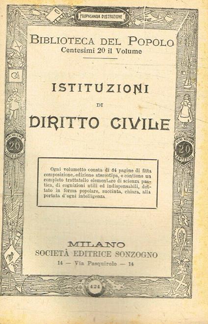 Istituzioni di diritto civile - copertina