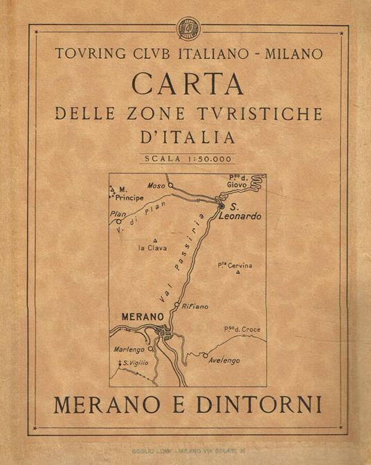 Carta delle zone turistiche d'italia - copertina