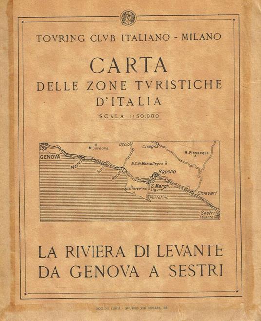 Carta delle zone turistiche d'italia - copertina