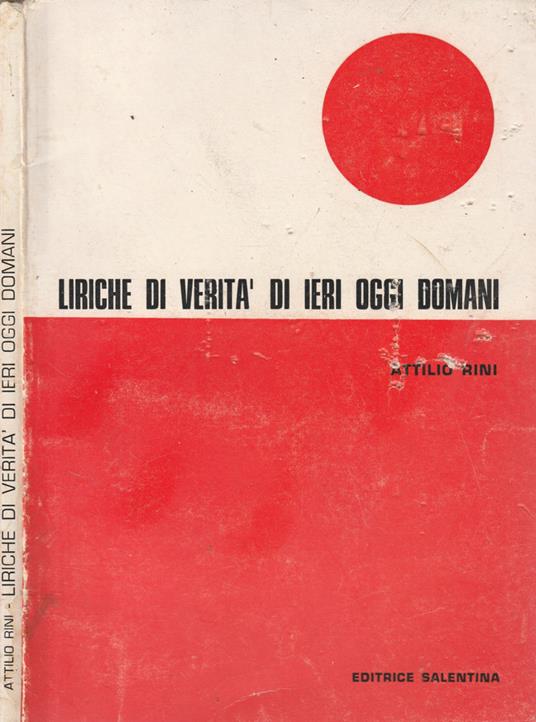 Liriche di verità di ieri oggi domani - copertina
