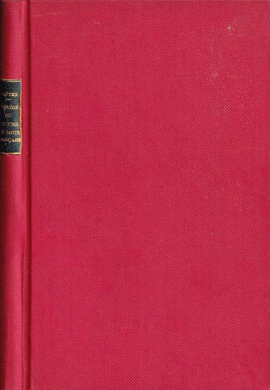Abrégé du recueil de mots francais - copertina