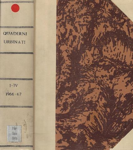 Quaderni urbinati I-IV 1966-1967 - copertina