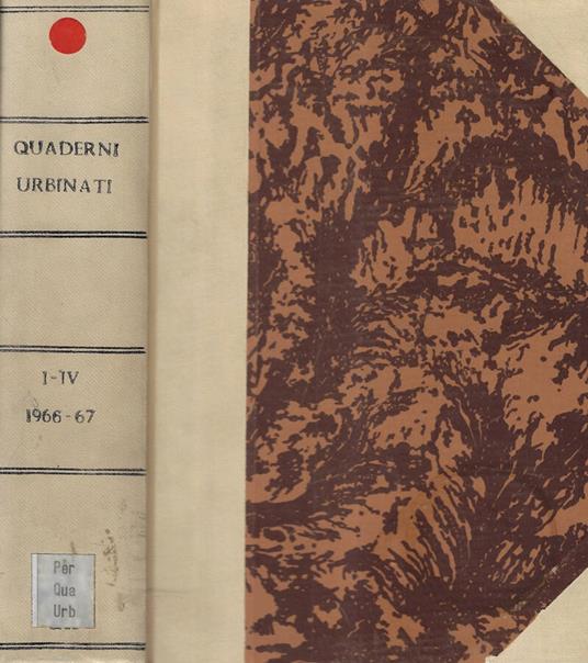 Quaderni urbinati I-IV 1966-1967 - copertina
