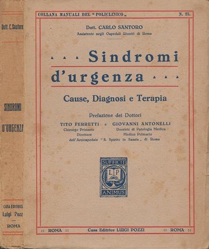 Sindromi d'urgenza - copertina