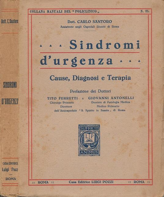 Sindromi d'urgenza - copertina