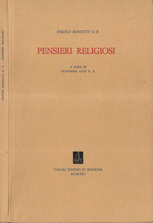 Pensieri religiosi - copertina