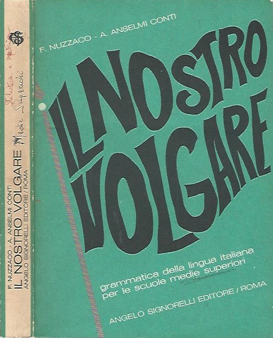 Il nostro volgare - copertina