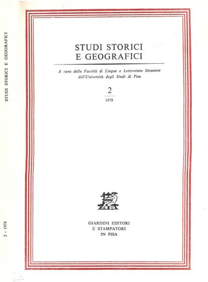 Studi storici e geografici - copertina