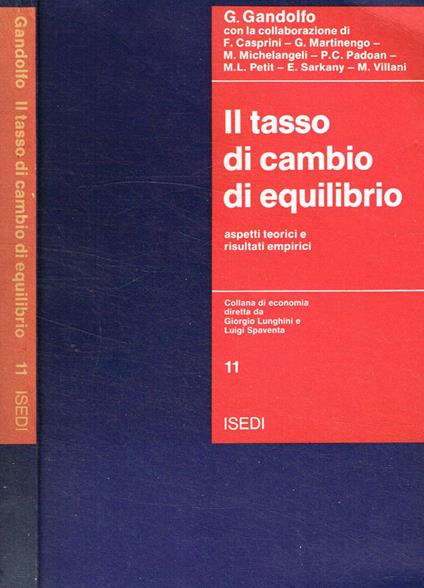 Il tasso di cambio di equilibrio - copertina