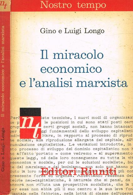 Il miracolo economico e l'analisi marxista - copertina