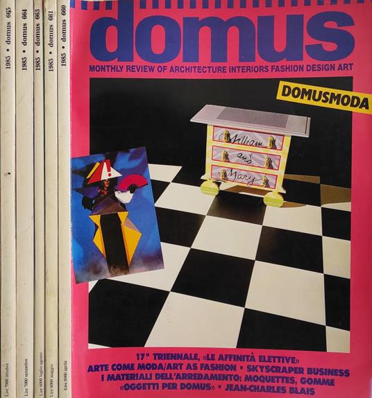 Domus 1985 n. 659, 660, 661, 663, 664, 665 - copertina