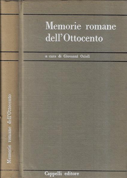Memorie romane dell'ottocento - copertina