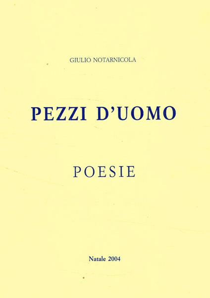 Pezzi d'uomo. Poesie - copertina