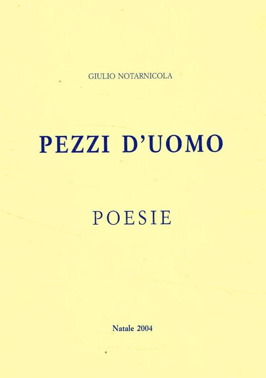 Pezzi d'uomo. Poesie - copertina