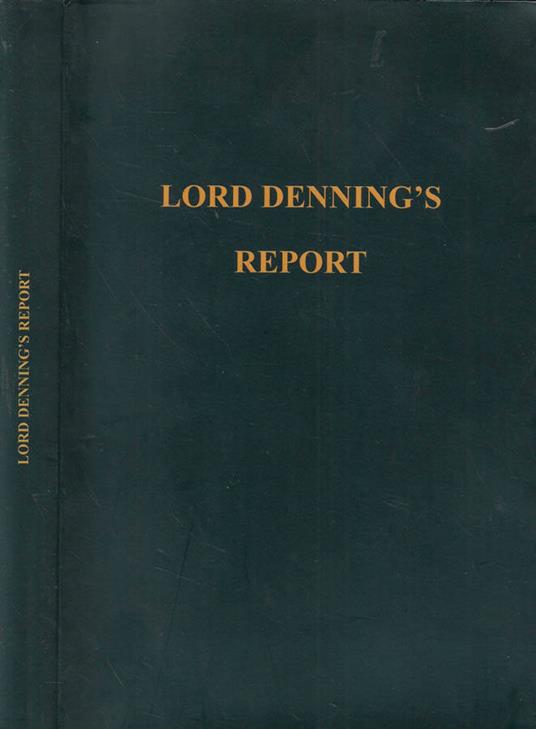 Lord Denning's report - copertina