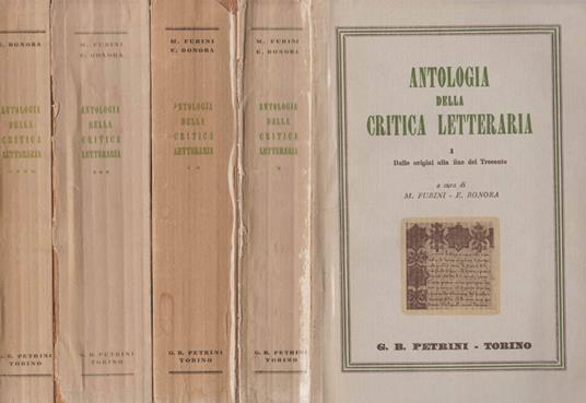 Antologia della critica letteraria - copertina