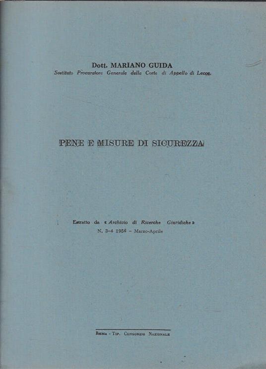 Pene e misure di sicurezza - copertina